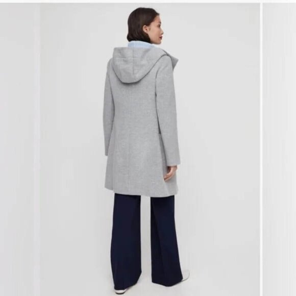 Aritzia Babaton Pearce Wool-blend coat with hood light gray | XXS - Picture 2 of 13